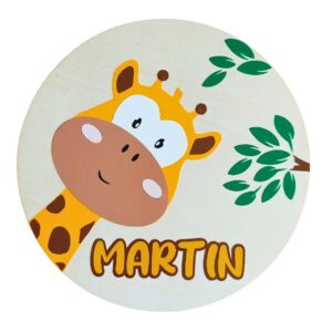 Placa Infantil Jirafa