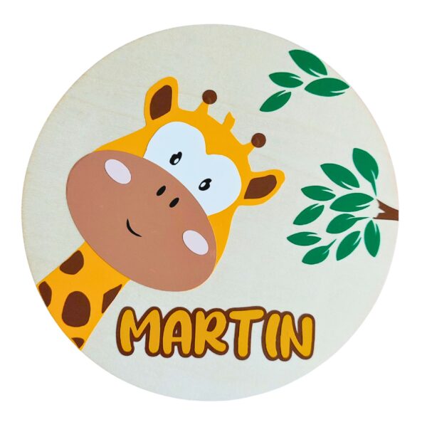Placa Infantil Jirafa