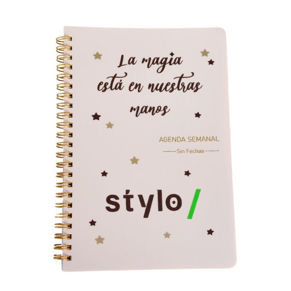 Agenda personalizada Semanal - Frase y Estrellas