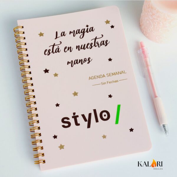 Agenda personalizada Semanal - Frase y Estrellas - Imagen 2
