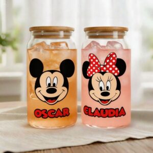 Set vasos de cristal personalizados para Pareja