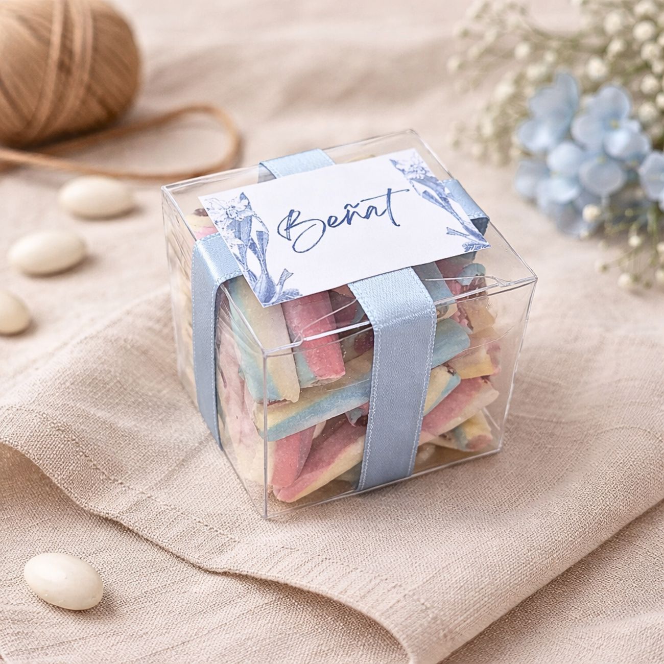 Cajitas cuadradas de chuche