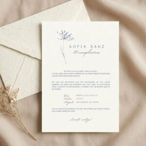 Invitacion Natura para bodas y eventos con clase