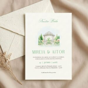 Invitación boda modelo Jardin