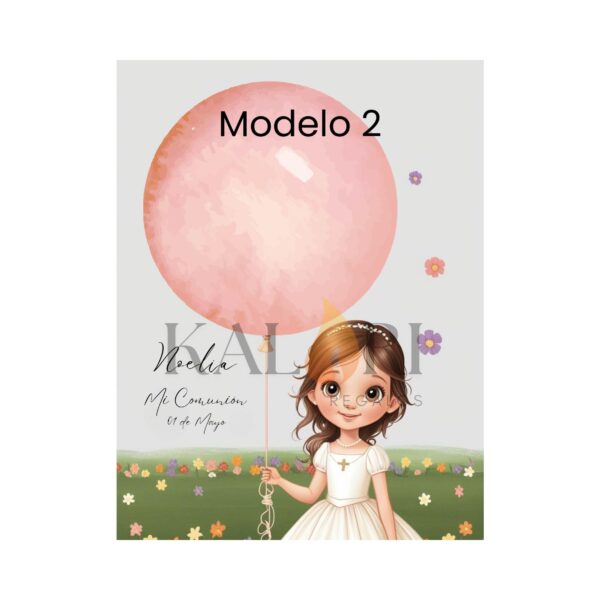 Tarjetas de Globos con chuches / Niñas - Imagen 5