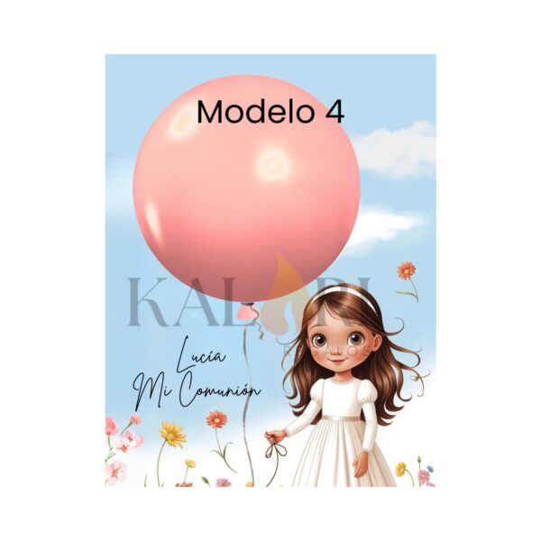 Tarjetas de Globos con chuches / Niñas - Imagen 7