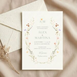 Invitación modelo Floral