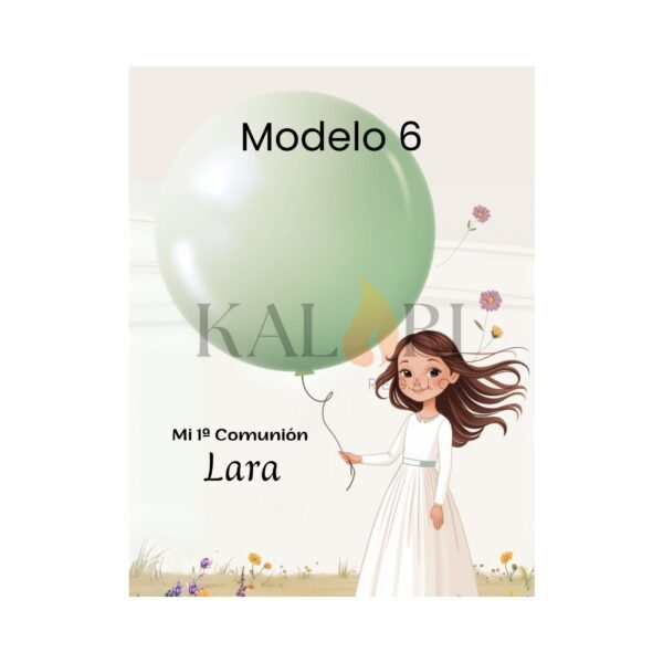 Tarjetas de Globos con chuches / Niñas - Imagen 9
