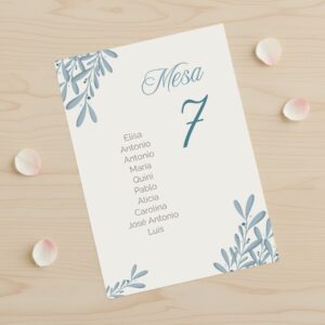 Seating plan de comunión, Modelo Carlos con fondo blanco