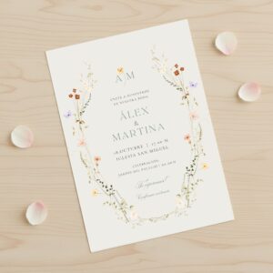 invitación floral para eventos especiales