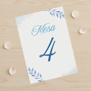 Número de mesa de comunión de niño Modelo Gonzalo, fondo blanco