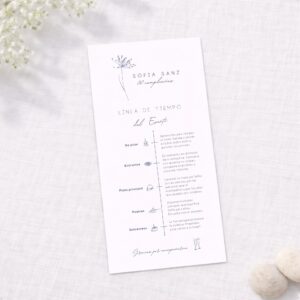 Tarjeta emocional personalizada para eventos Modelo Natura con fondo blanco