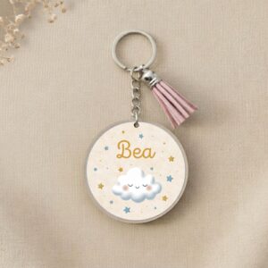 Llavero perssonlalizado, modelo Sueño, para invitados de eventos y celebraciones infantiles