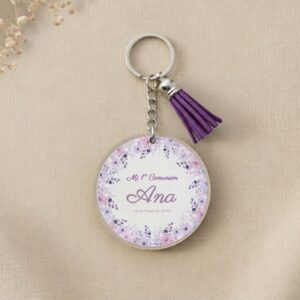 Llavero personalizado de comunión para invitados modelo Cáliz