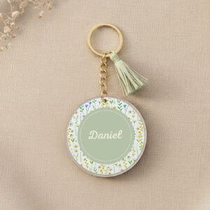 llavero personalizado con nombre para invitados de bodas, bautizos y comuniones