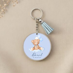 Llavero personalizado para invitados de bautizos y celebraciones infantiles modelo Cielo