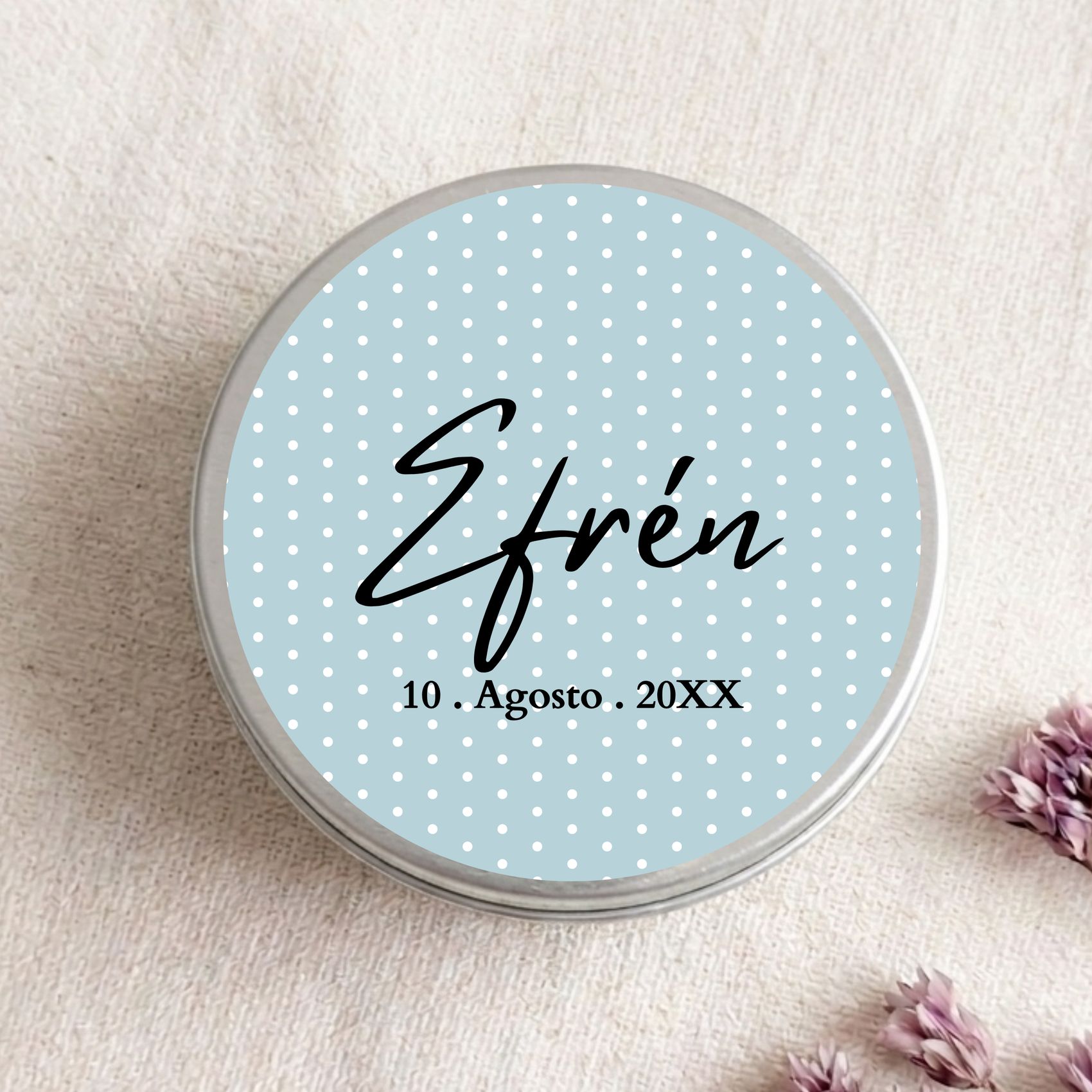 Vela personalizada eventos infantiles - Modelo Senda - Imagen 2