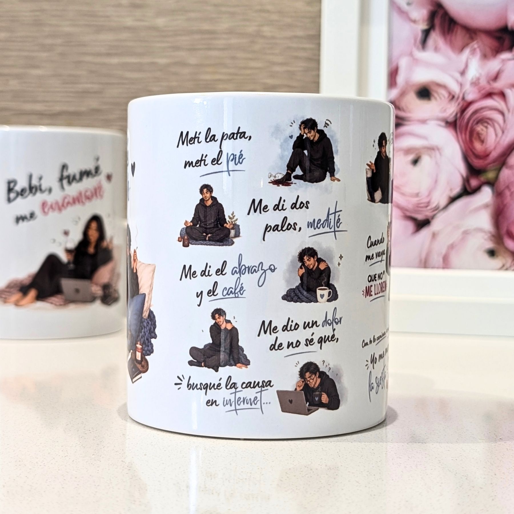 Taza "Bebí, fumé, me enamoré" | Versión masculina | AAA - Sublimada - Imagen 2