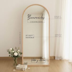Vinilo para espejo para bodas, bautizos, comumiones y celebraciones especiales