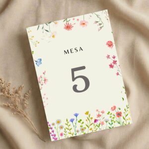 Número de mesa floral para bodas y eventos especiales