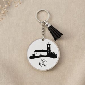 Llavero ilustrado para invitados boda