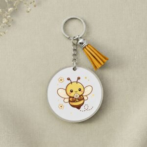 Llavero ilustrado detalle bautizo o baby shower