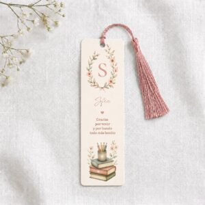 Marcapáginas personalizado con nombre para niños invitados de bodas y eventos